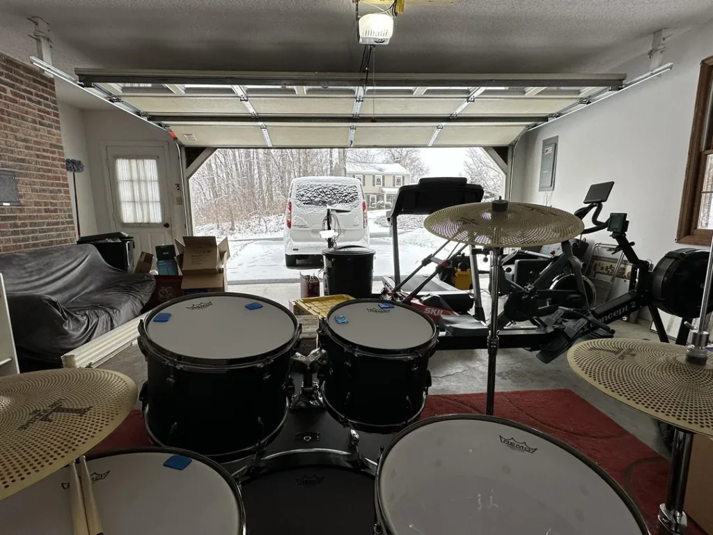 garage conversion into drum studio
